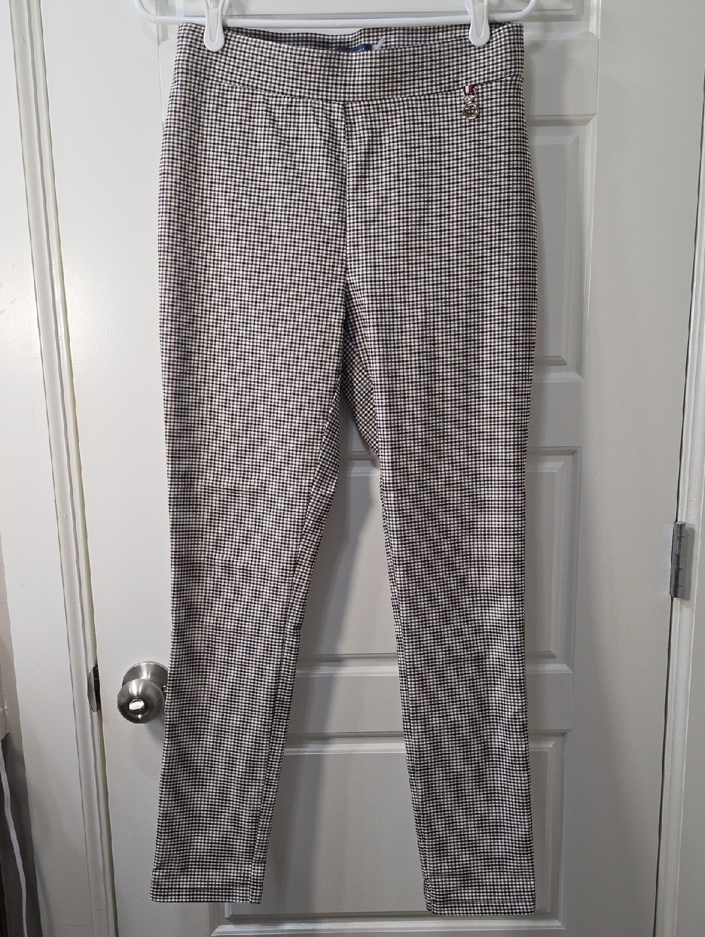 Tommy Hilfiger Ladies' Ankle Pants - Black/White/Brown Shepherd's Check - 8